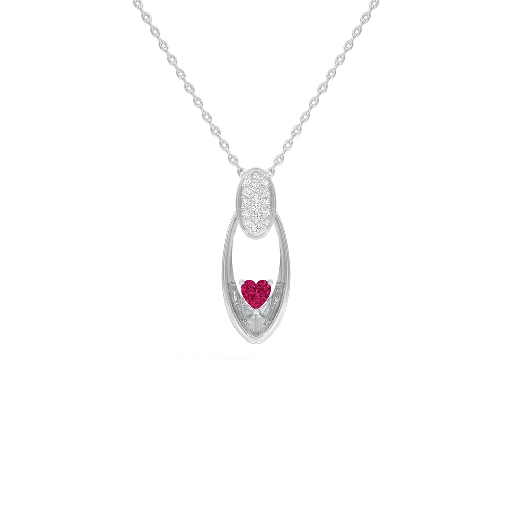 Radiant Heart Oval Pendant