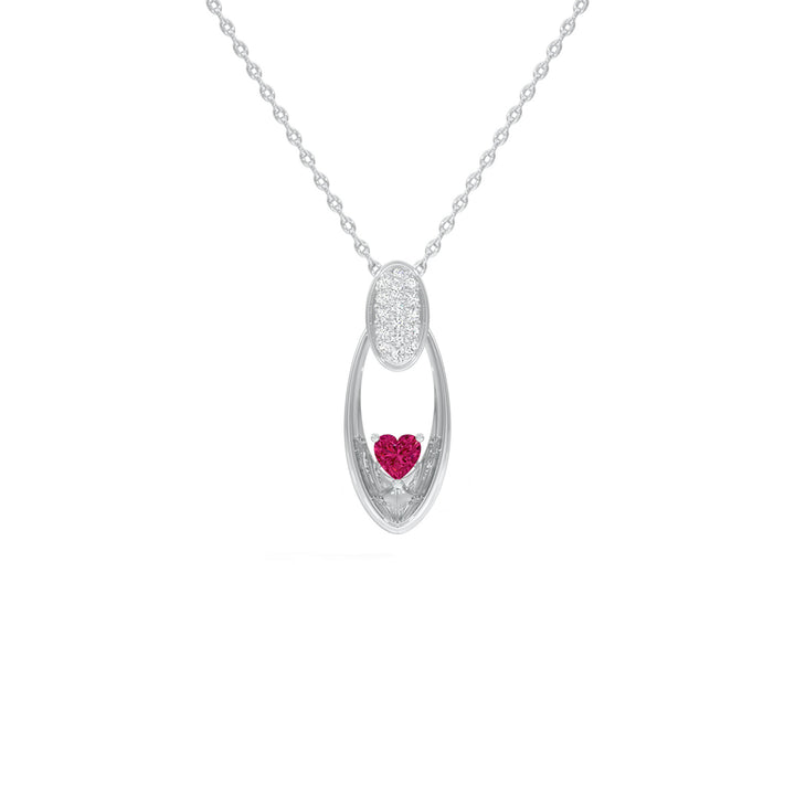 Radiant Heart Oval Pendant