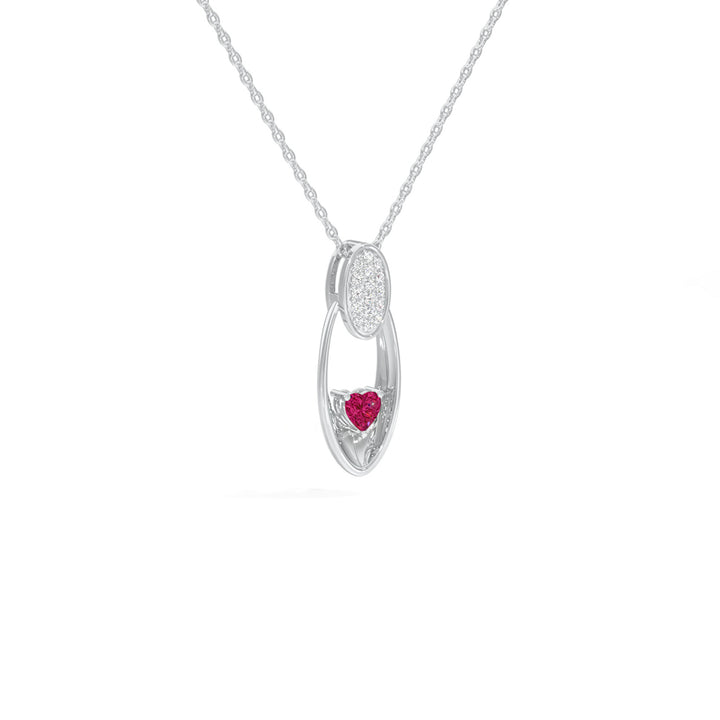 Radiant Heart Oval Pendant