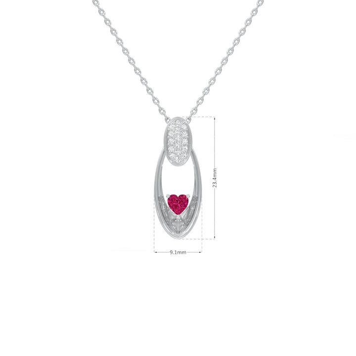 Radiant Heart Oval Pendant