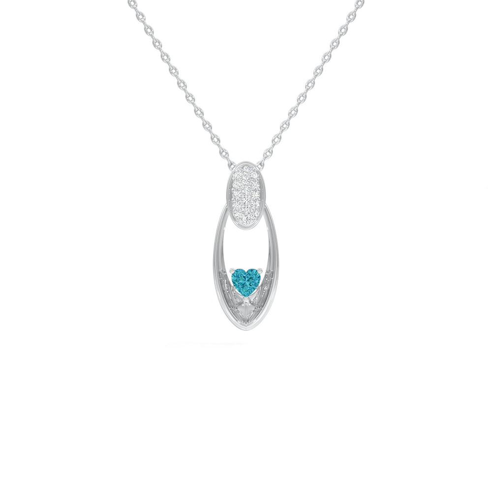 Radiant Heart Oval Pendant