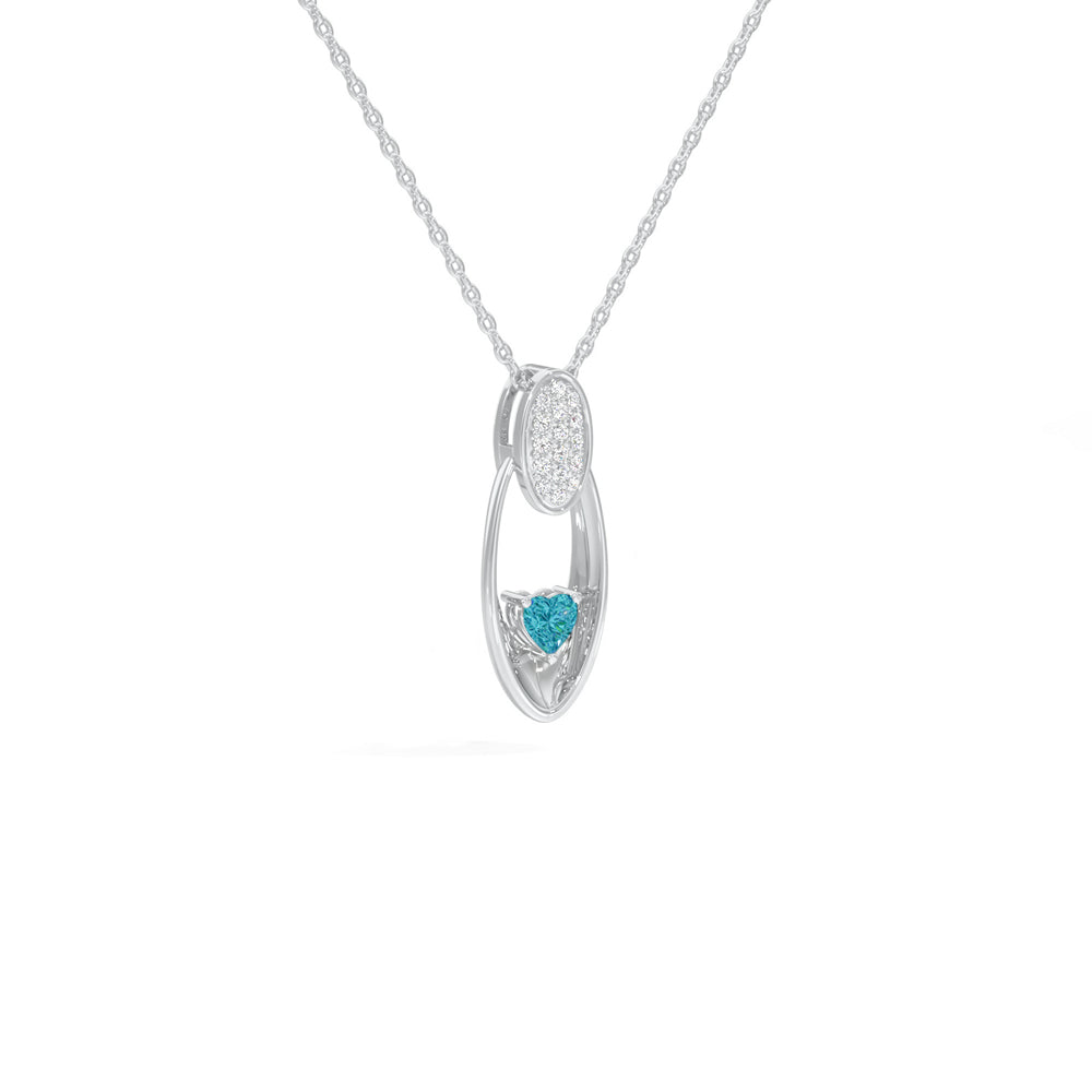 Radiant Heart Oval Pendant