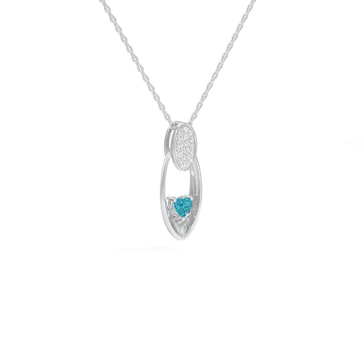 Radiant Heart Oval Pendant