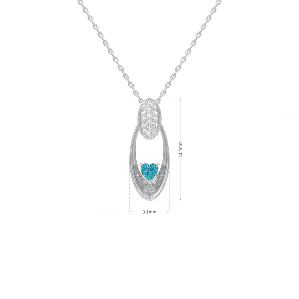 Radiant Heart Oval Pendant