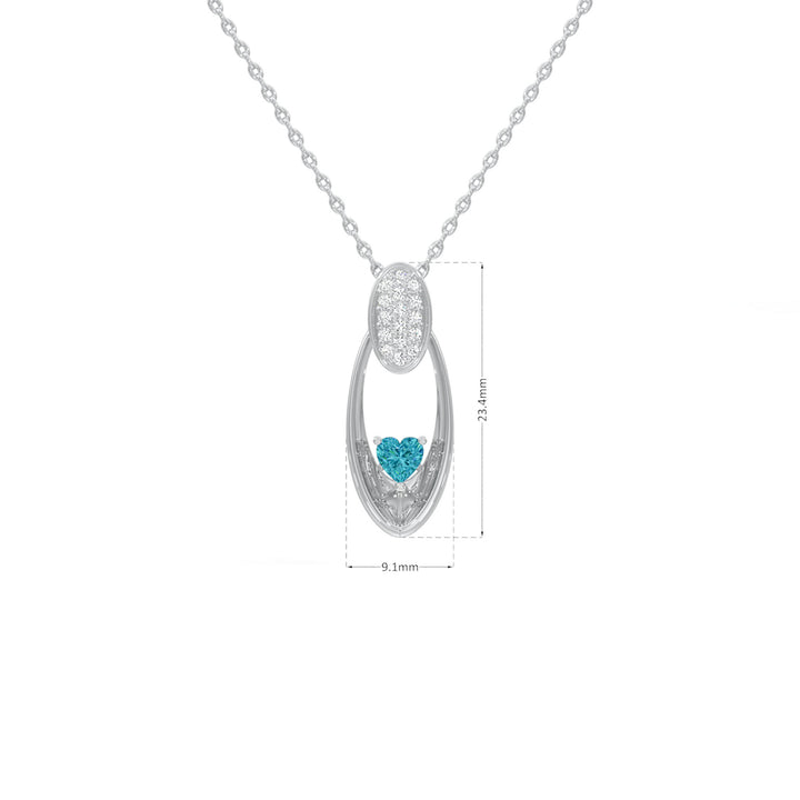 Radiant Heart Oval Pendant