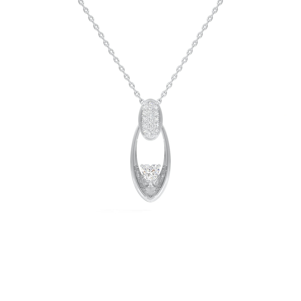Radiant Heart Oval Pendant