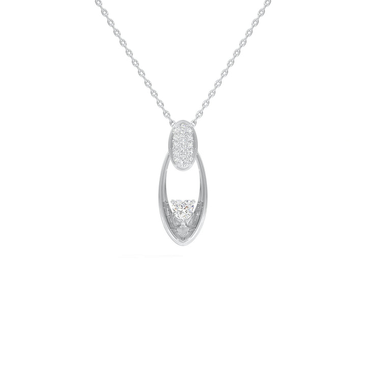 Radiant Heart Oval Pendant