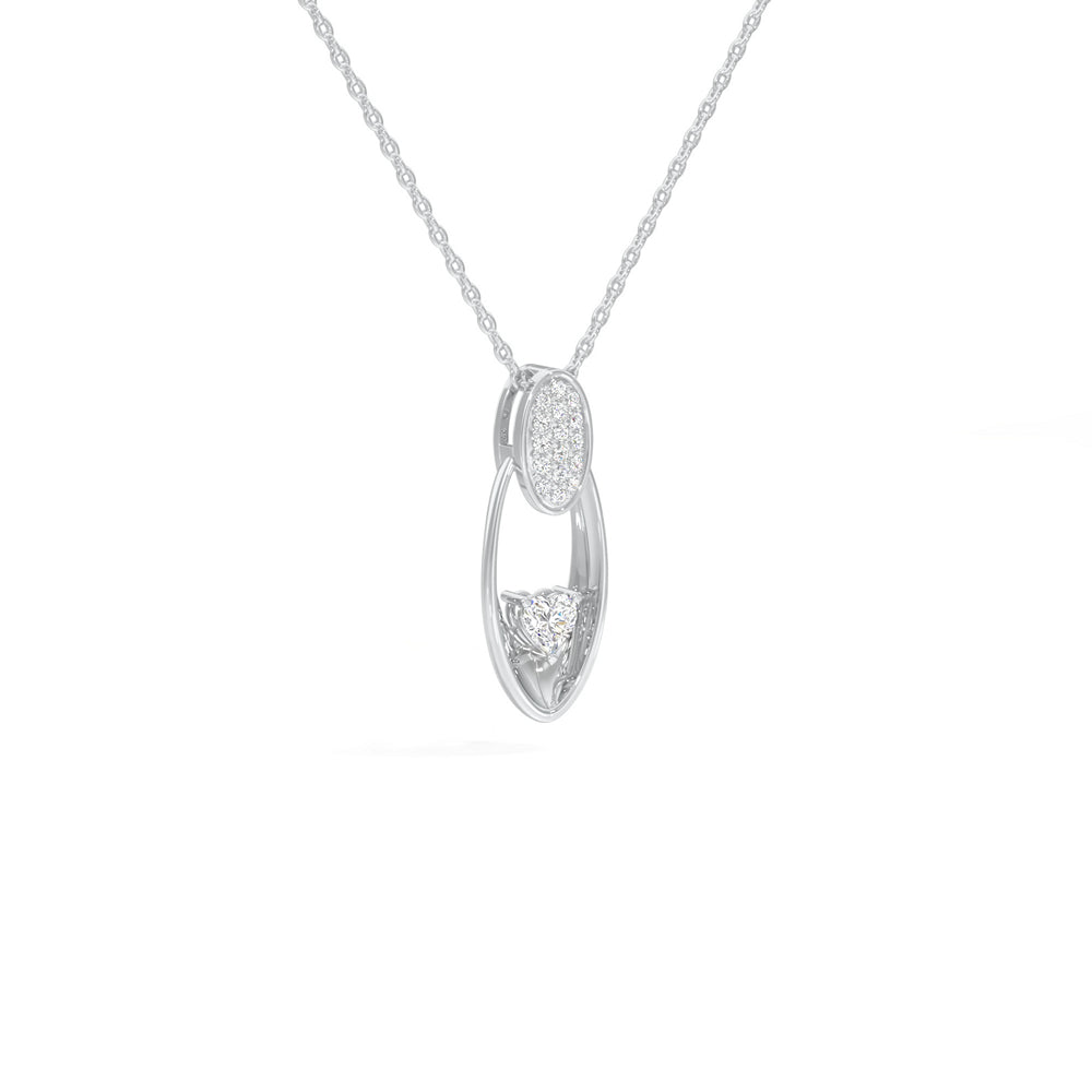Radiant Heart Oval Pendant