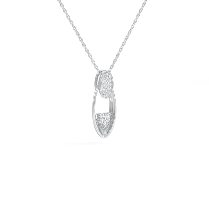 Radiant Heart Oval Pendant
