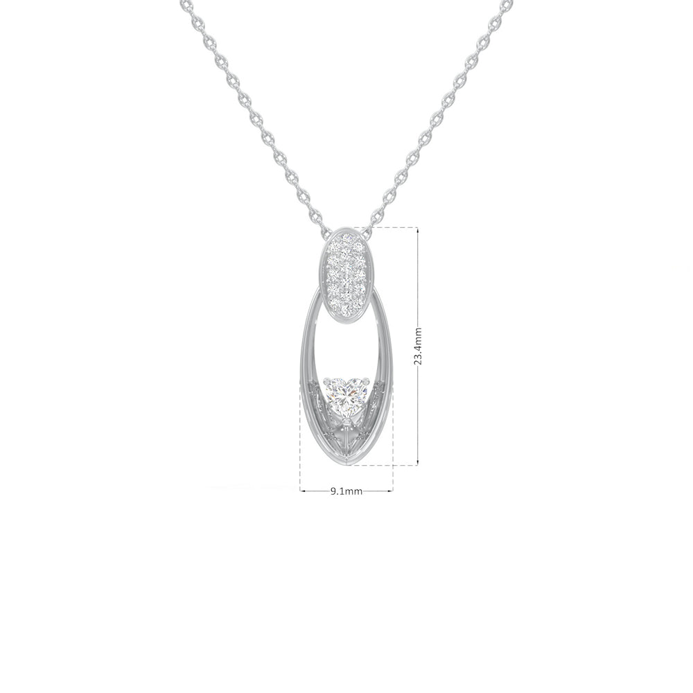 Radiant Heart Oval Pendant