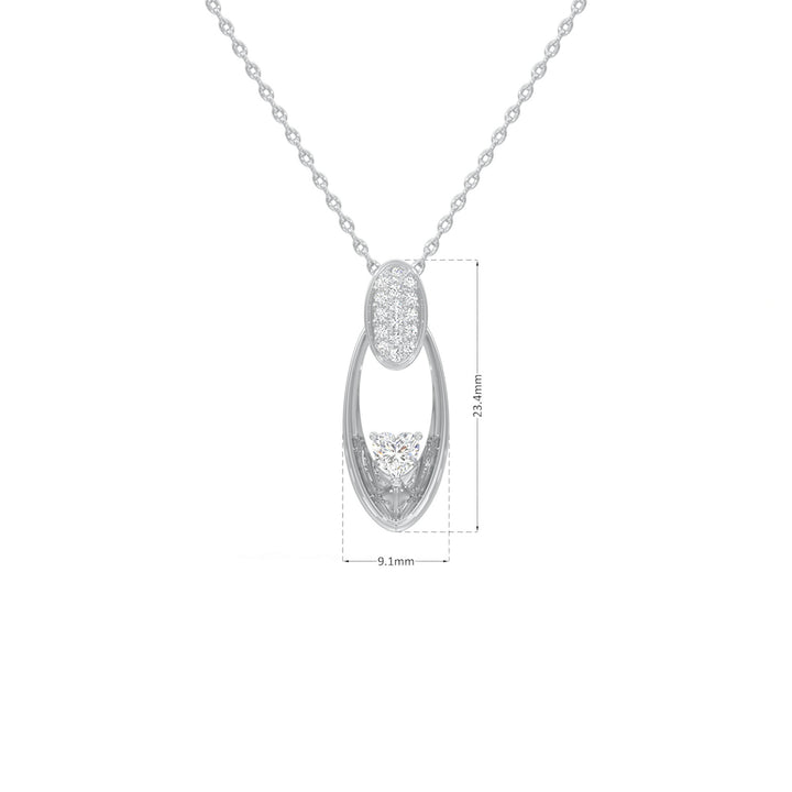 Radiant Heart Oval Pendant
