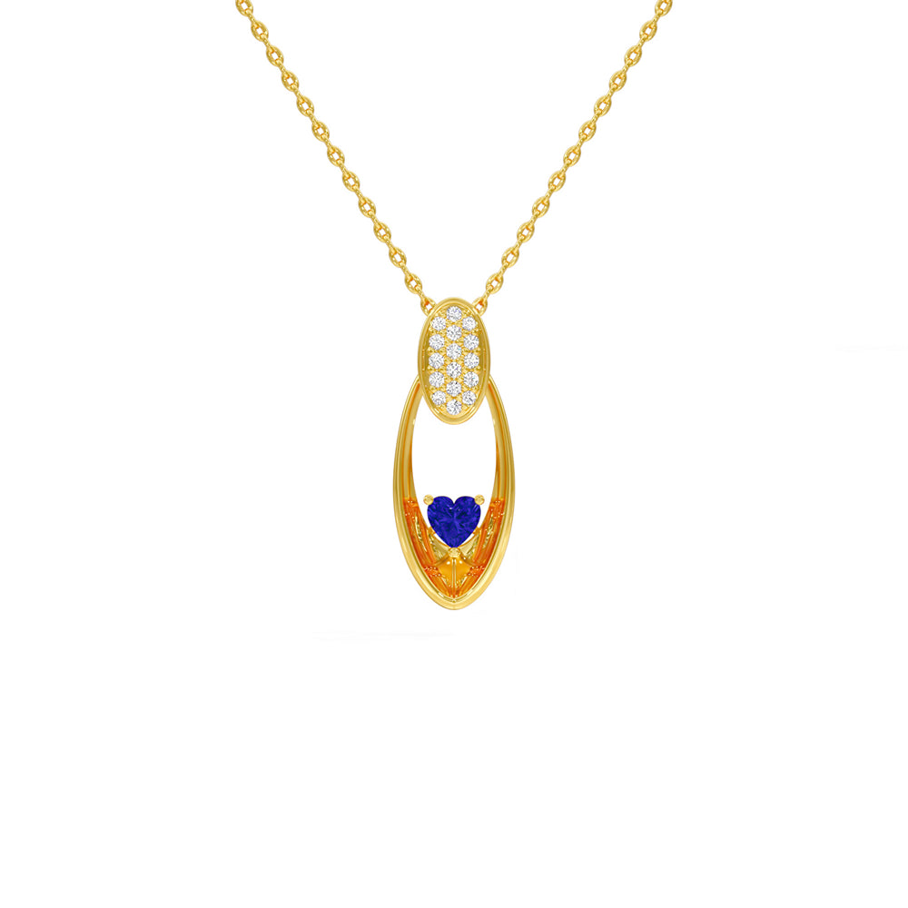 Radiant Heart Oval Pendant