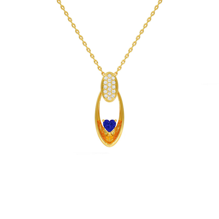 Radiant Heart Oval Pendant