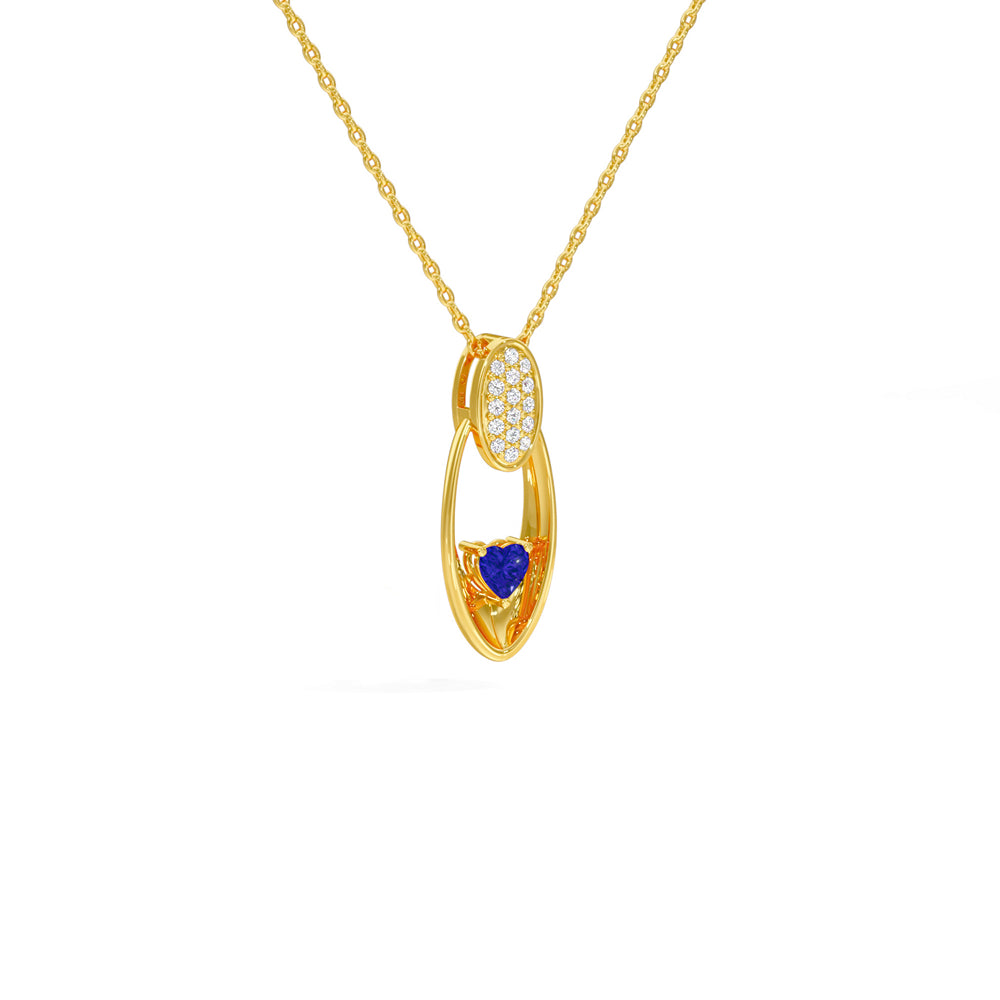 Radiant Heart Oval Pendant