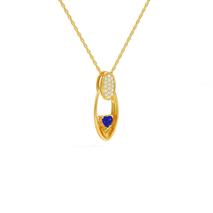 Radiant Heart Oval Pendant