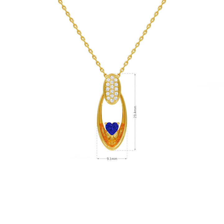 Radiant Heart Oval Pendant