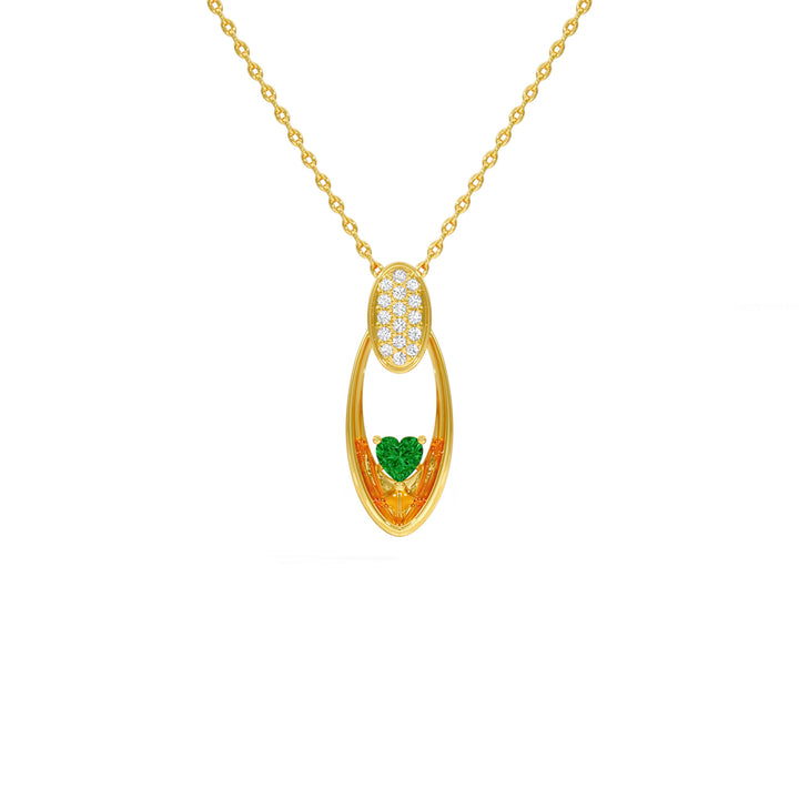 Radiant Heart Oval Pendant