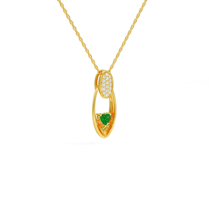 Radiant Heart Oval Pendant