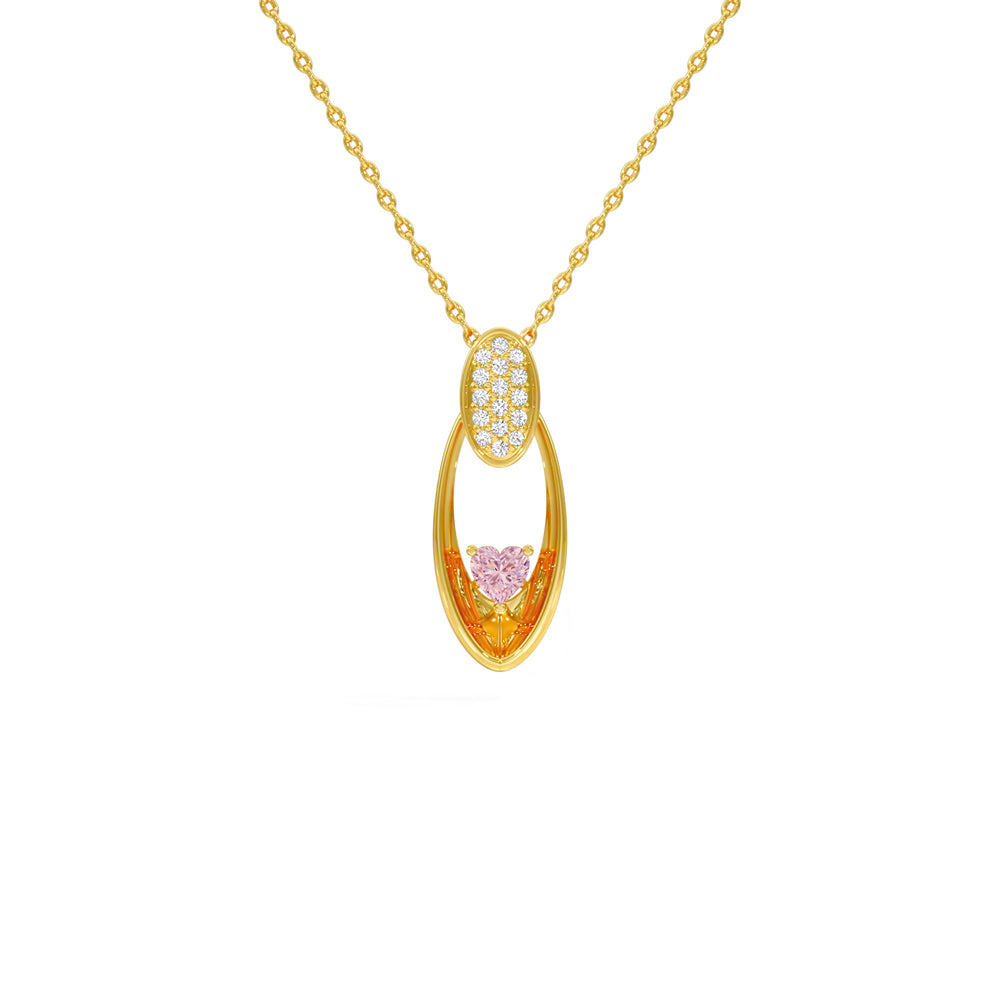 Radiant Heart Oval Pendant