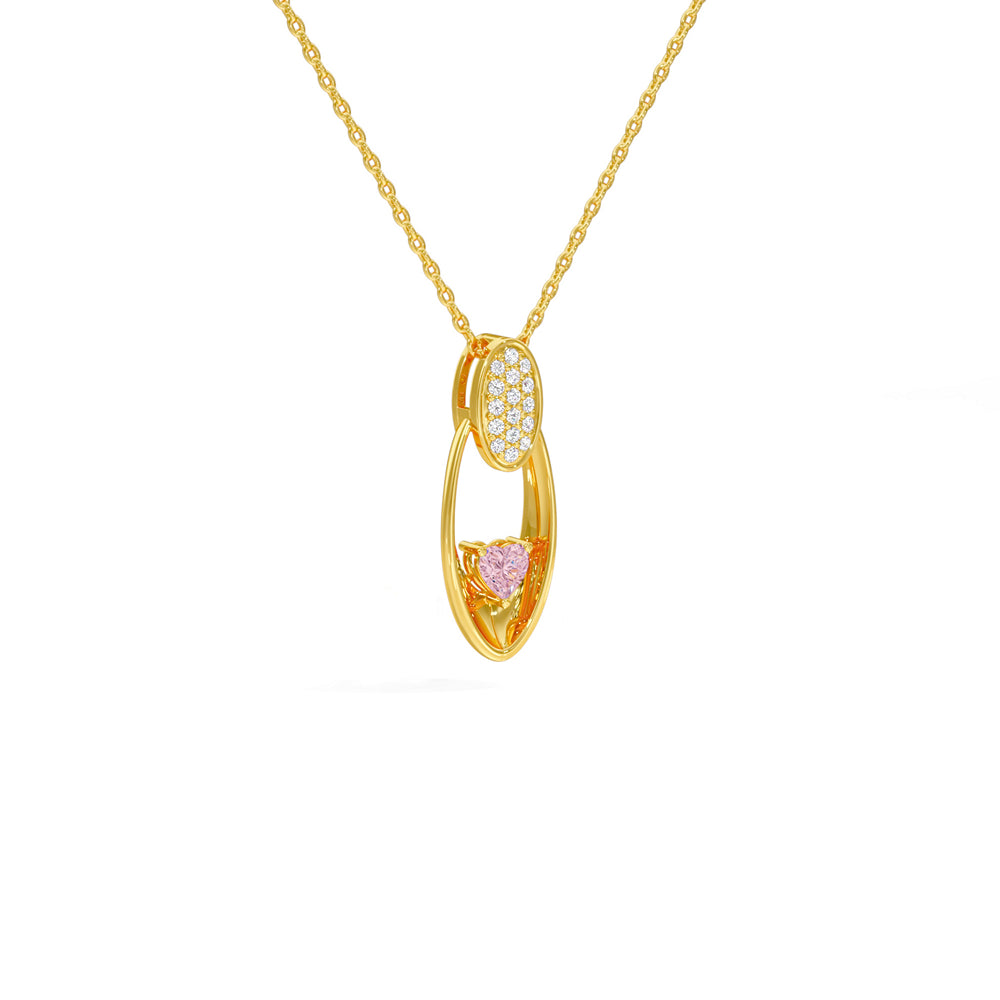 Radiant Heart Oval Pendant