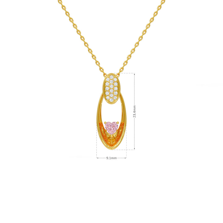Radiant Heart Oval Pendant