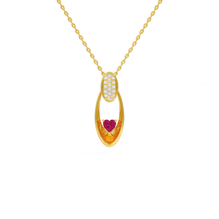 Radiant Heart Oval Pendant