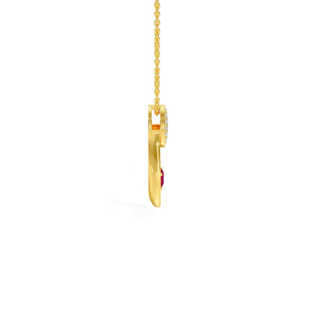 Radiant Heart Oval Pendant