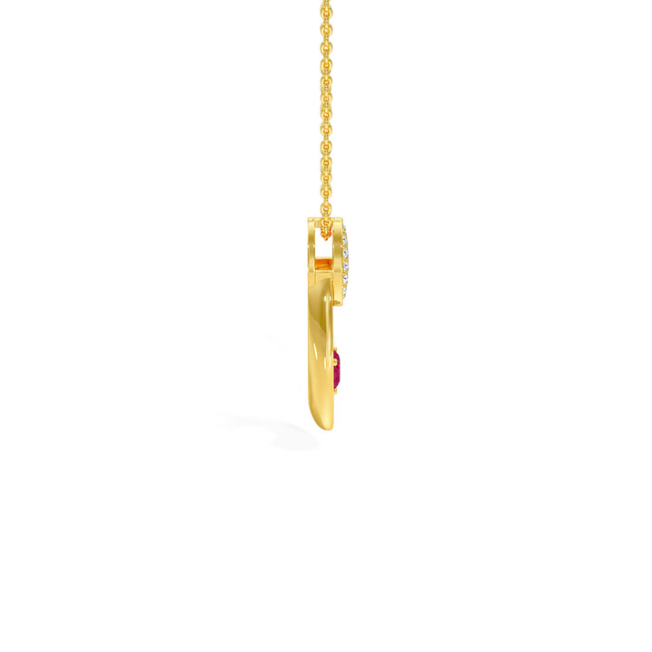 Radiant Heart Oval Pendant