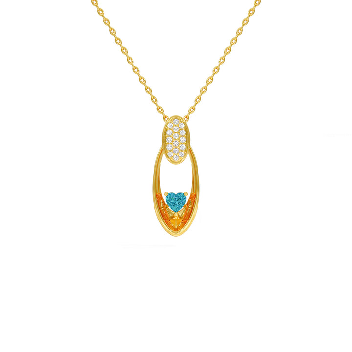 Radiant Heart Oval Pendant