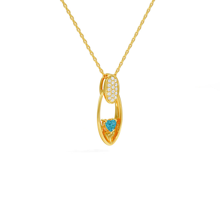 Radiant Heart Oval Pendant