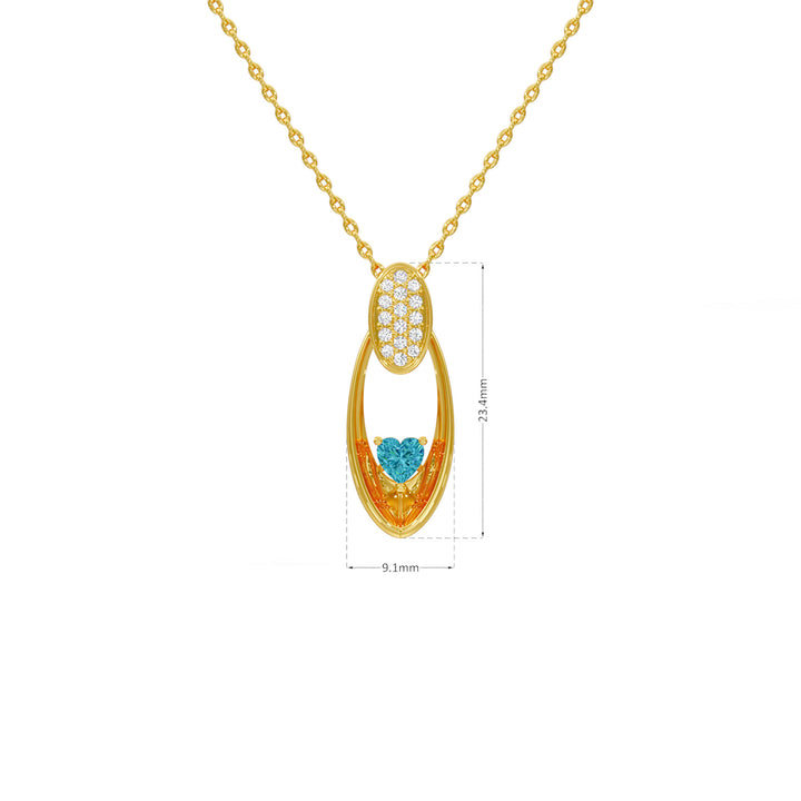 Radiant Heart Oval Pendant