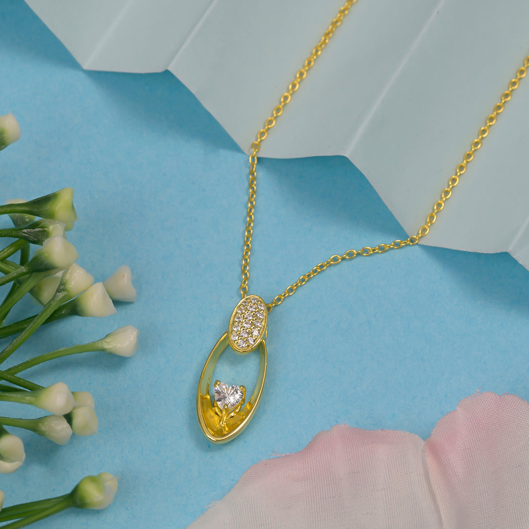 Radiant Heart Oval Pendant