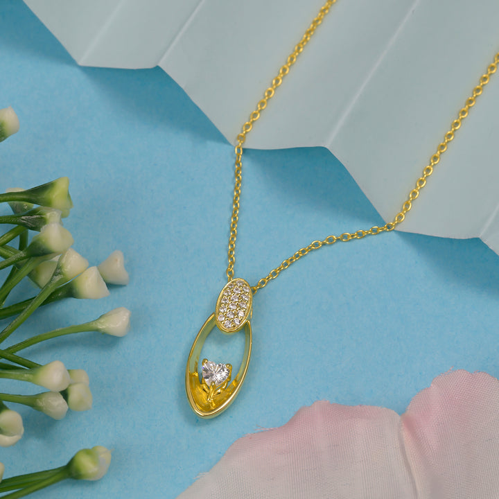 Radiant Heart Oval Pendant