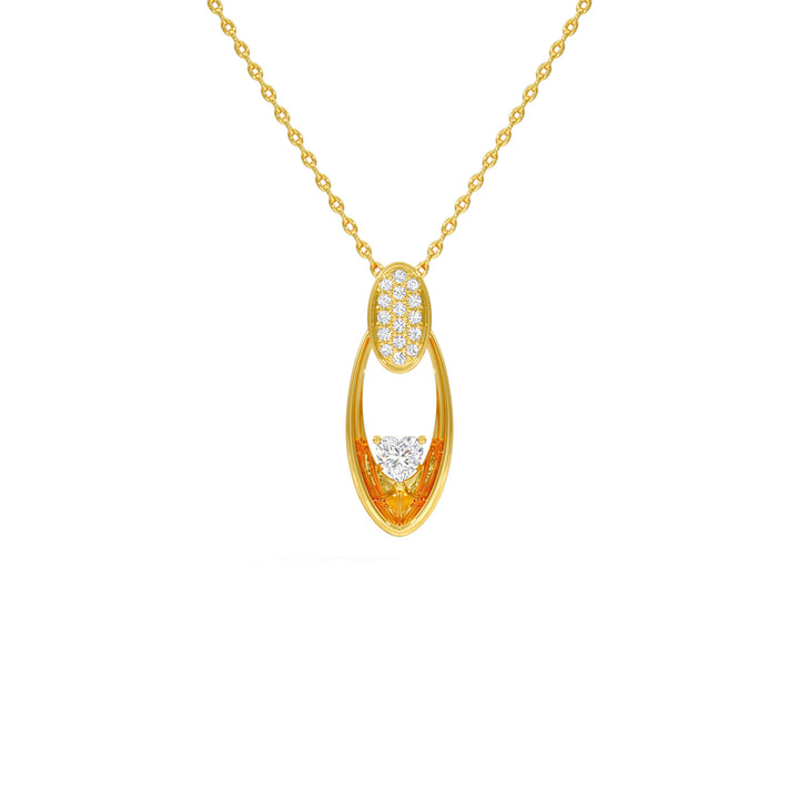Radiant Heart Oval Pendant