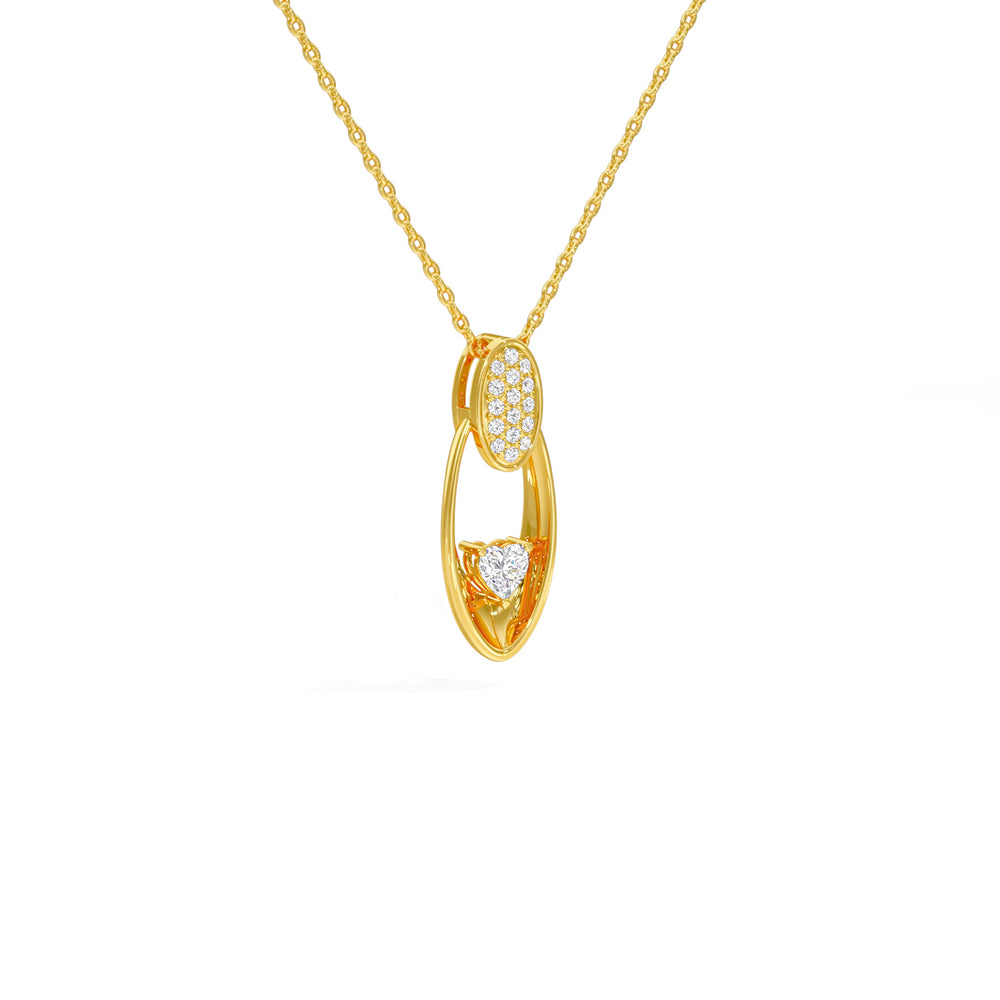 Radiant Heart Oval Pendant