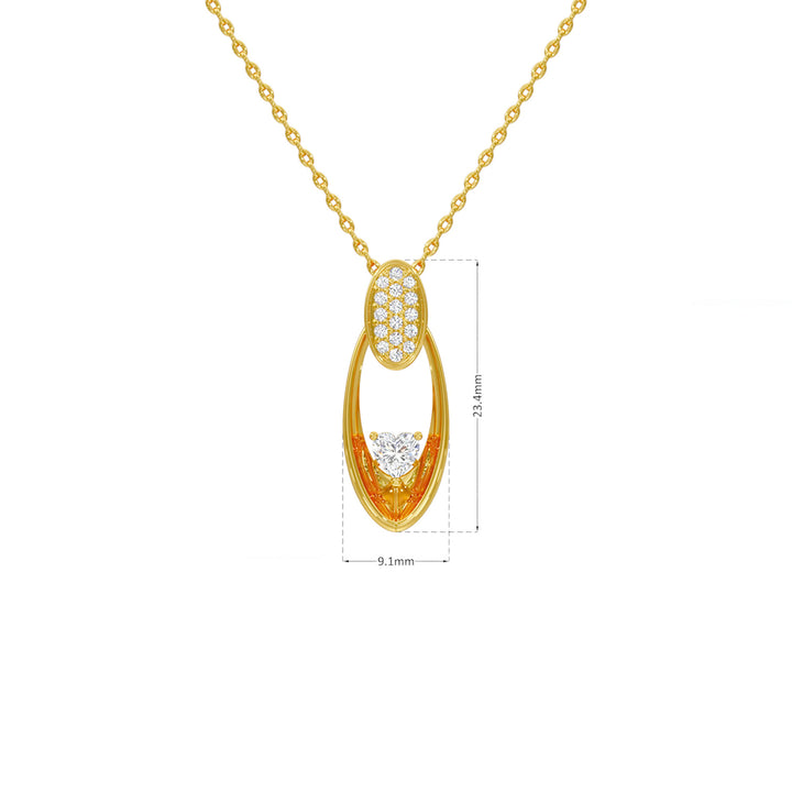 Radiant Heart Oval Pendant