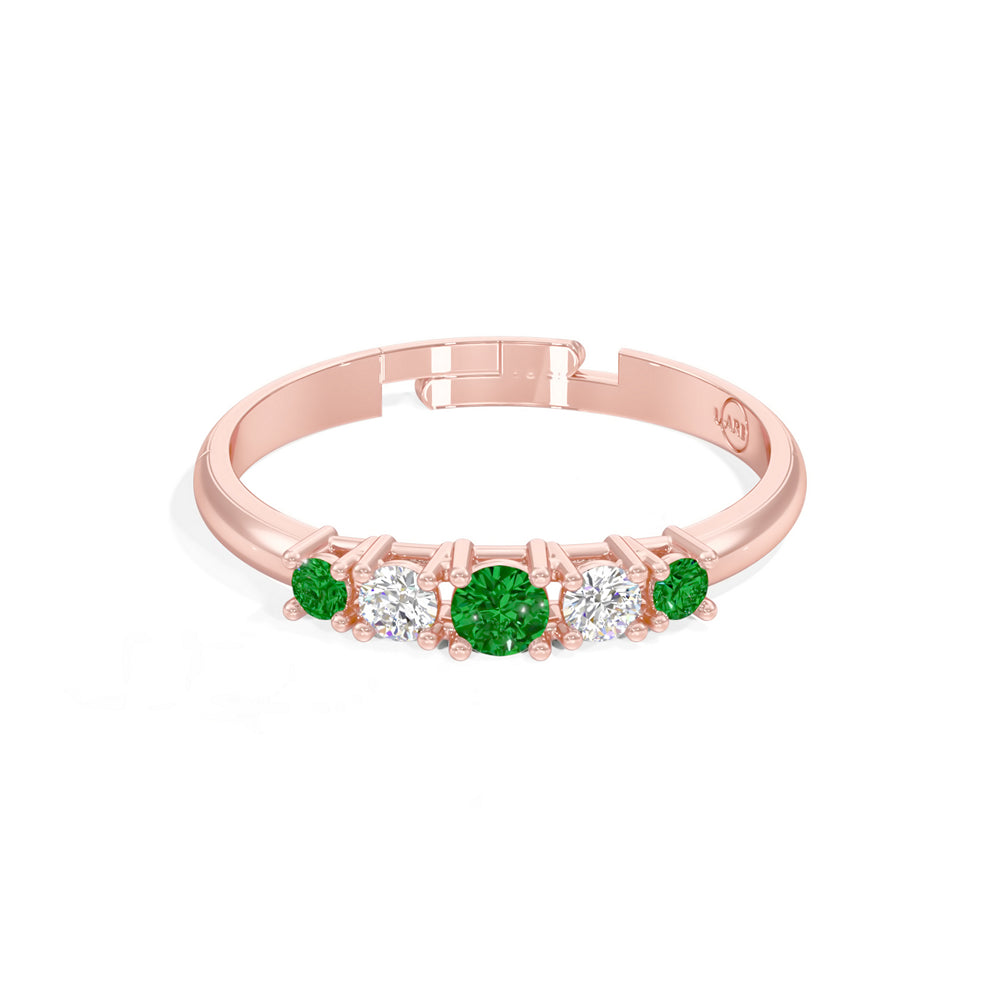 #metal_rose-gold-plated#stone-colour_emerald-green