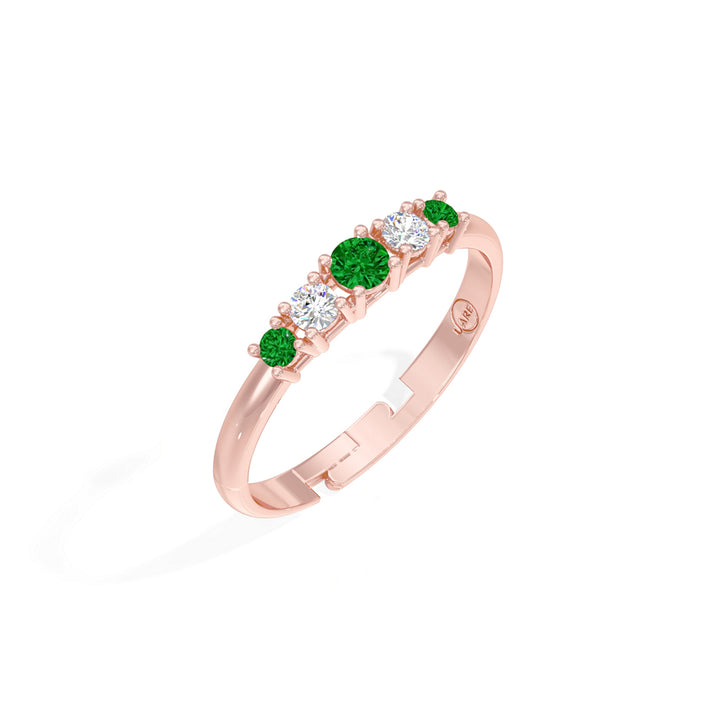 #metal_rose-gold-plated#stone-colour_emerald-green