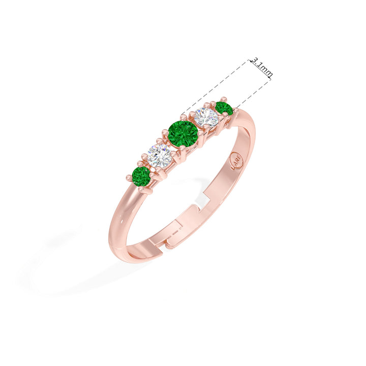 #metal_rose-gold-plated#stone-colour_emerald-green