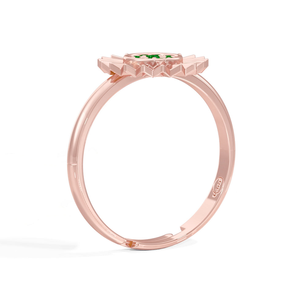 #metal_rose-gold-plated#stone-colour_emerald-green
