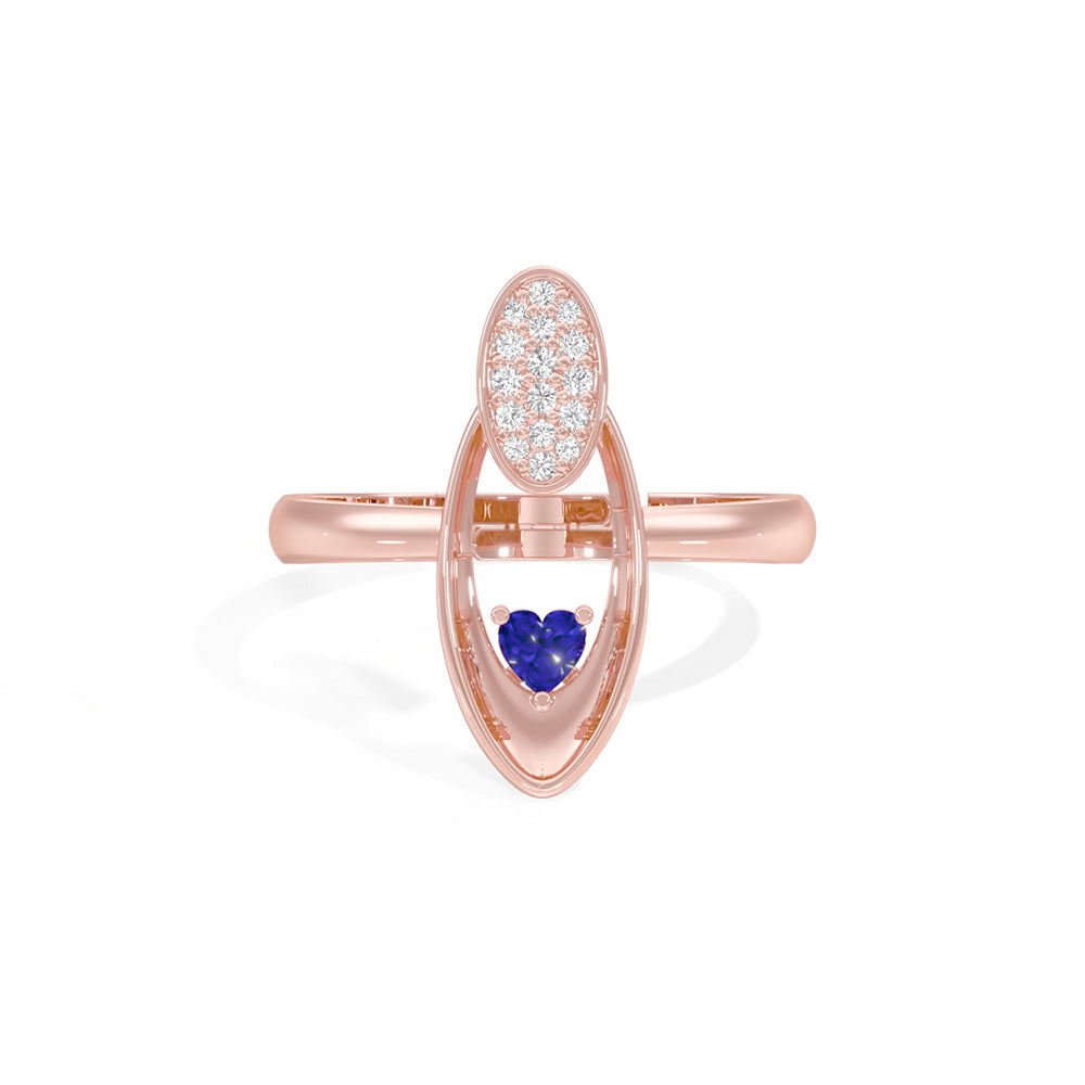 Radiant Heart Oval Ring