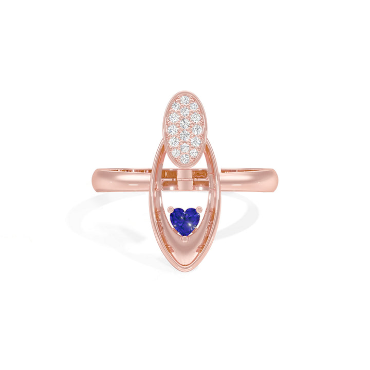 Radiant Heart Oval Ring
