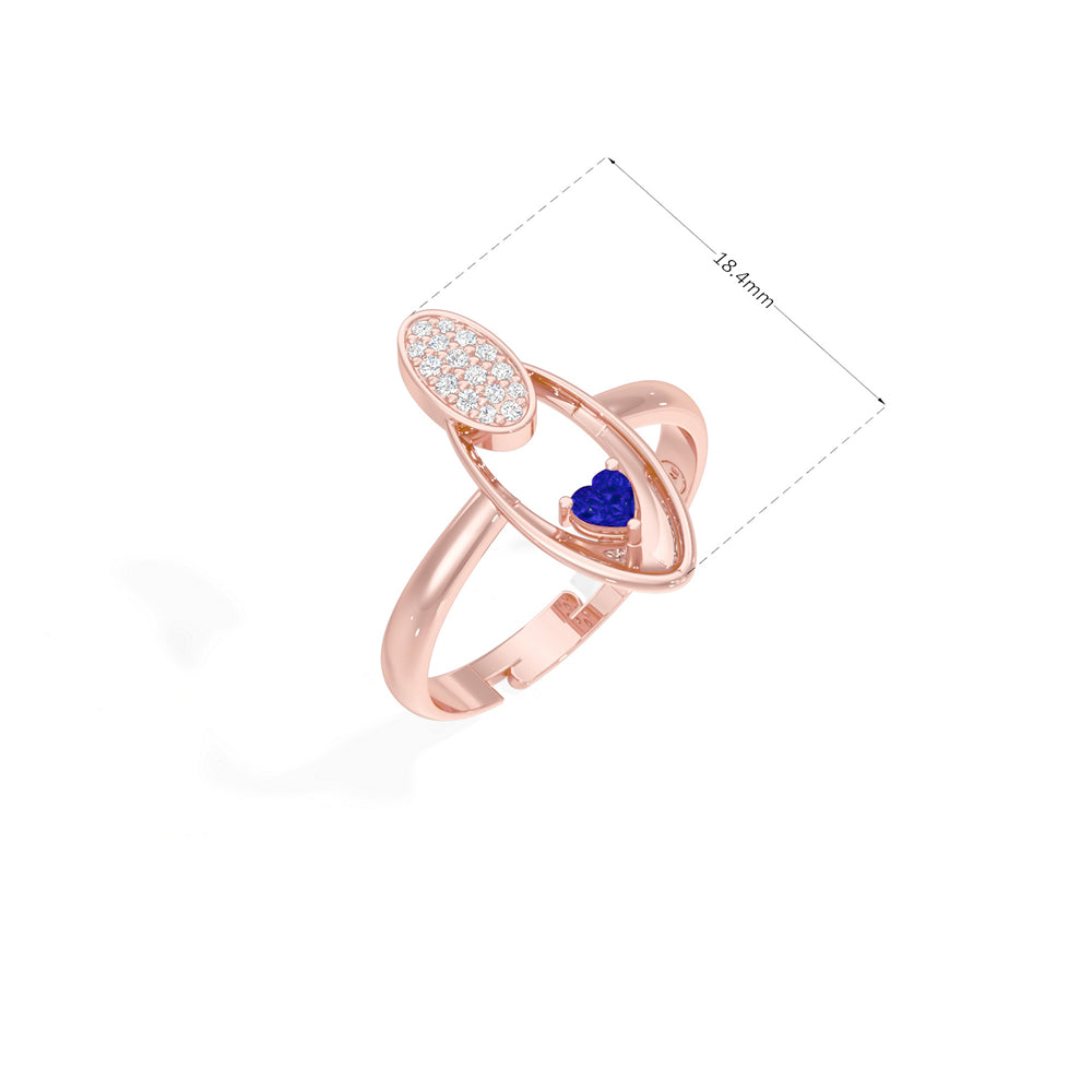 Radiant Heart Oval Ring