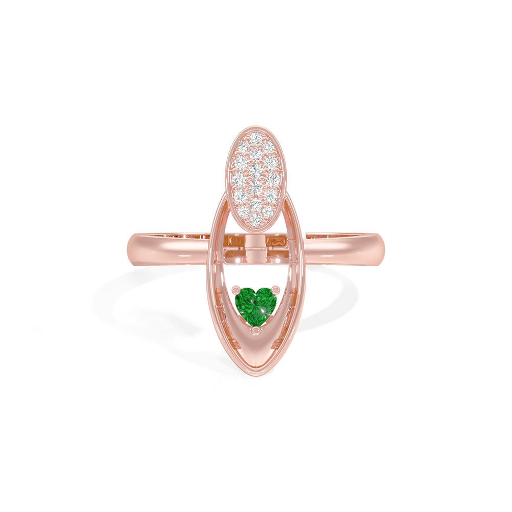 Radiant Heart Oval Ring