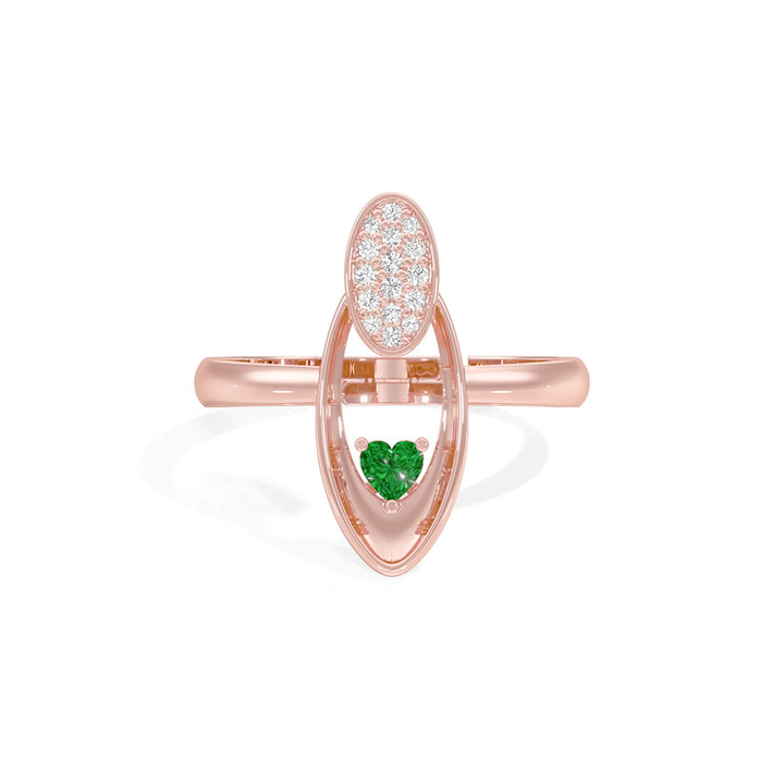 Radiant Heart Oval Ring