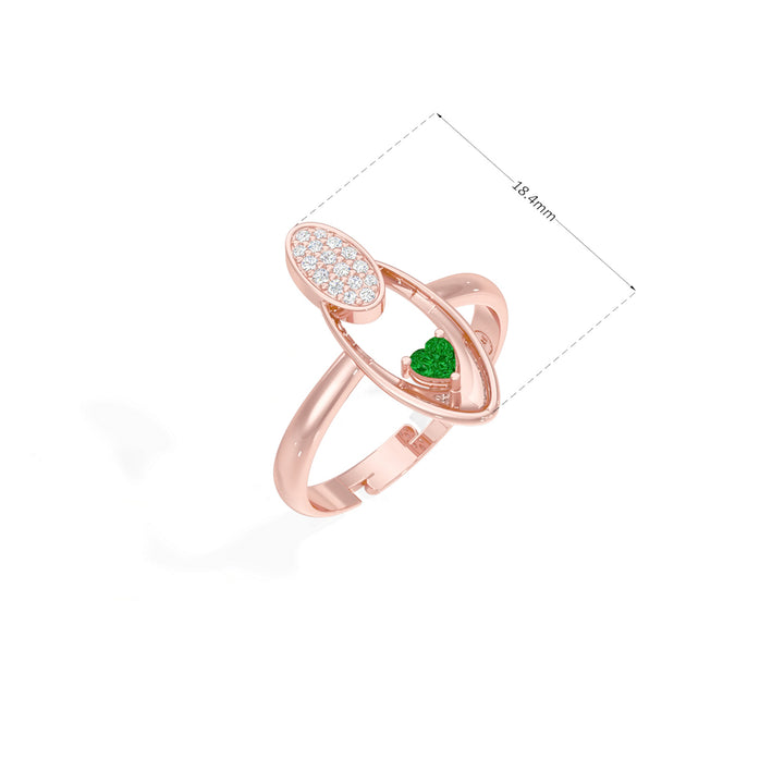 Radiant Heart Oval Ring