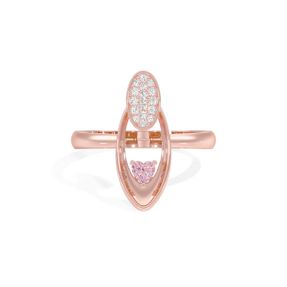 Radiant Heart Oval Ring