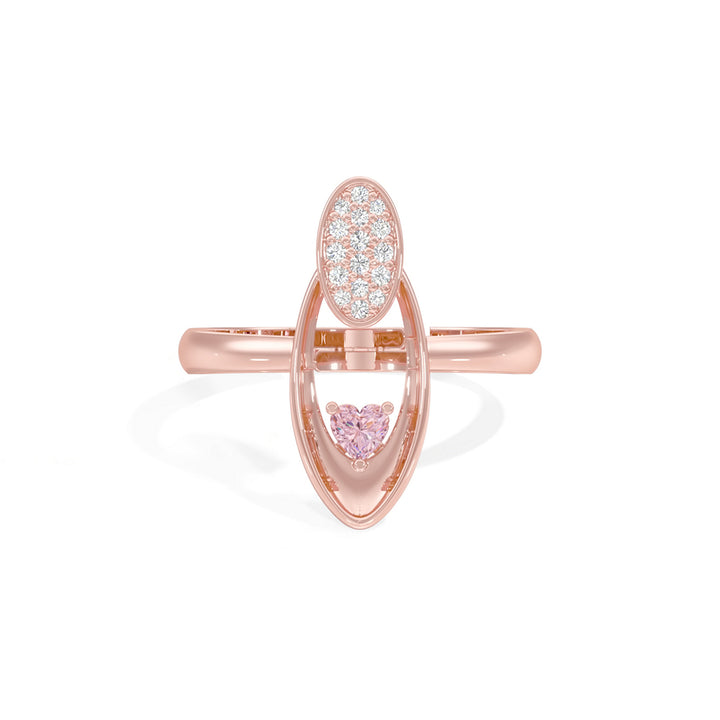 Radiant Heart Oval Ring