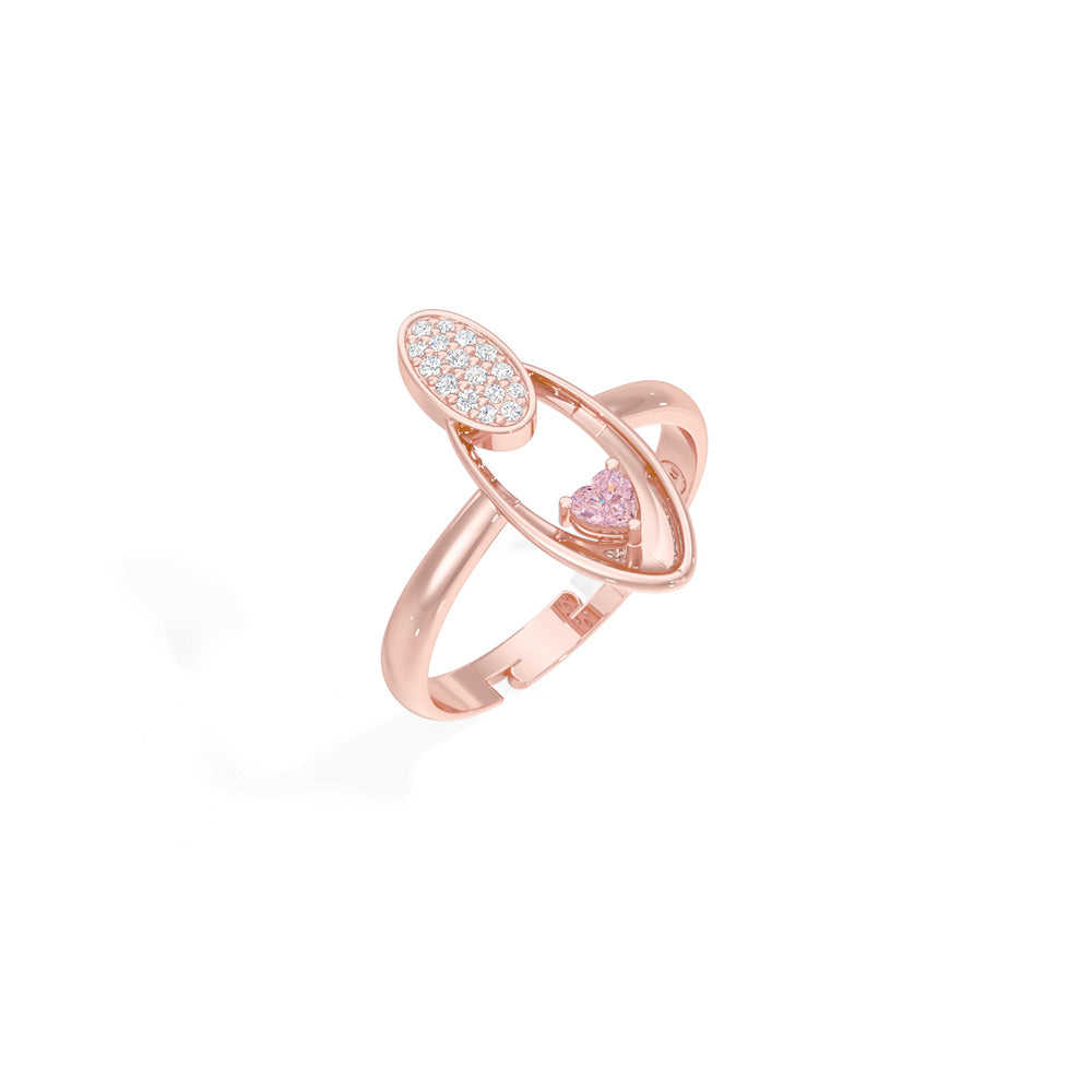 Radiant Heart Oval Ring