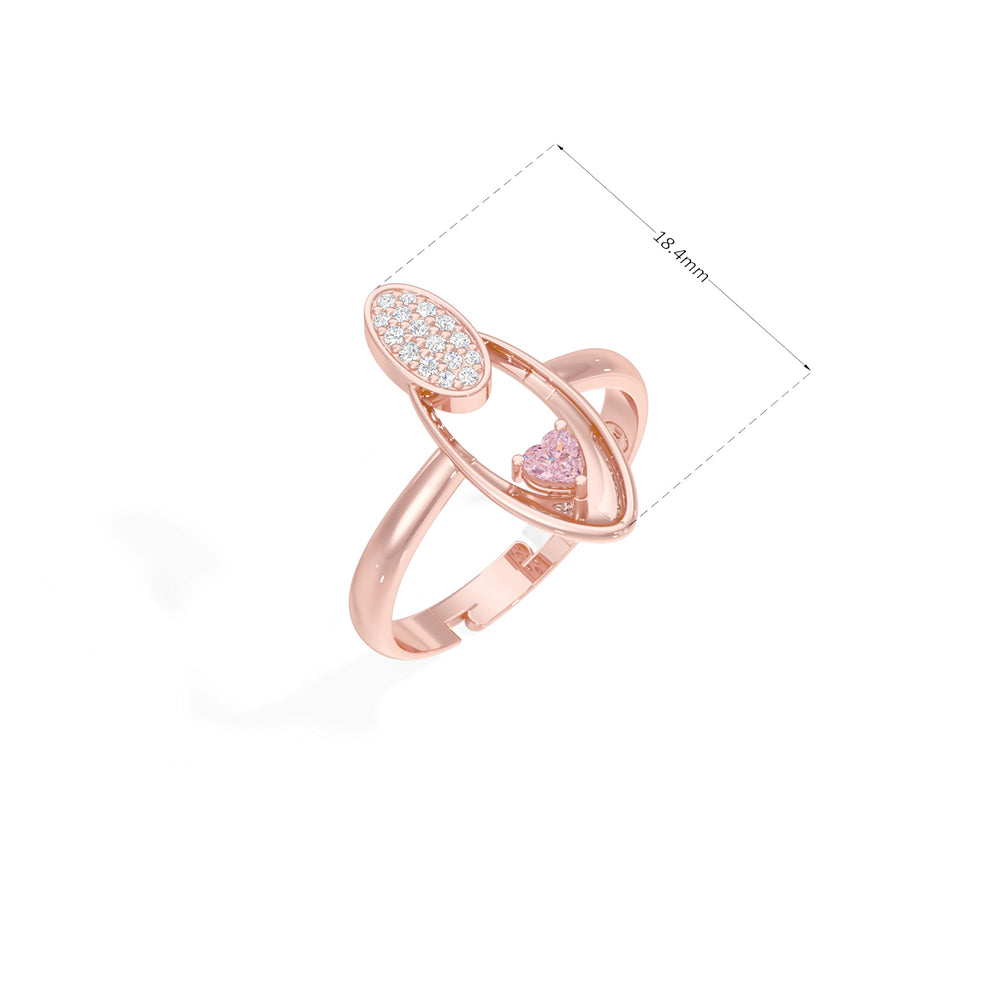 Radiant Heart Oval Ring